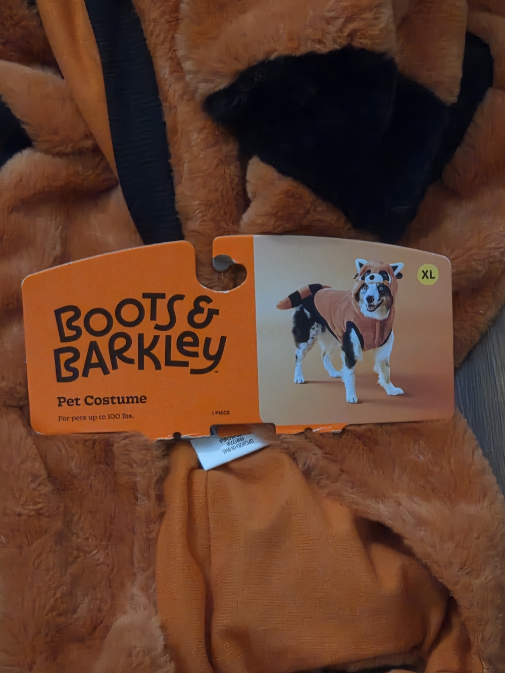 Boots & Barkley Plush Orange Fox Dog Costume with Black Accents - Picture 2 of 4